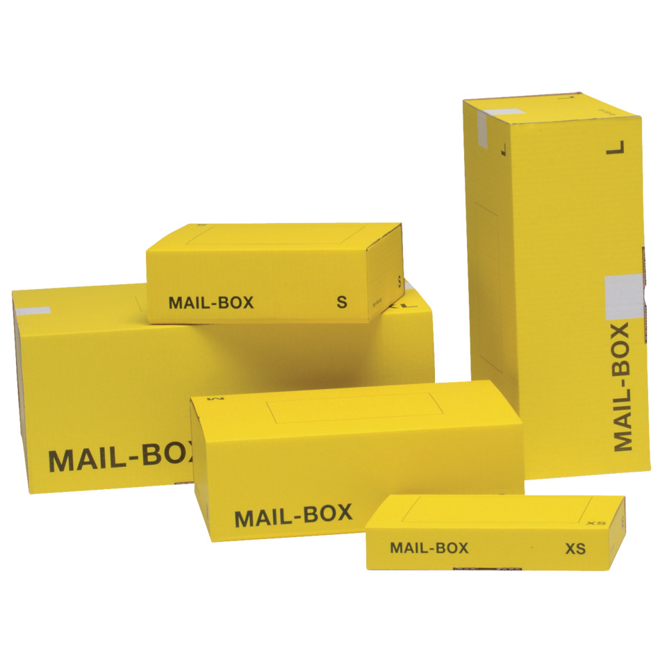 mail-box, gelbe boxen, verpackungsboxen, kartonboxen, versandboxen