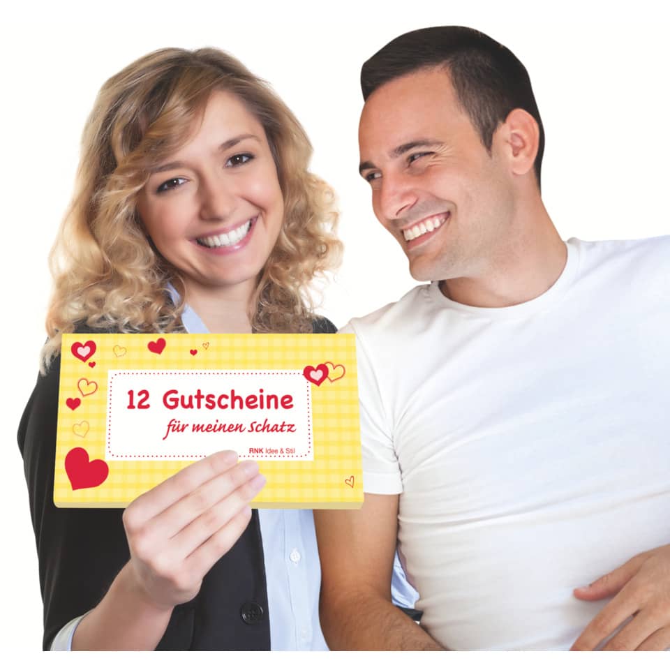 Gutschein, Karte, Herz, Paar, Valentinstag