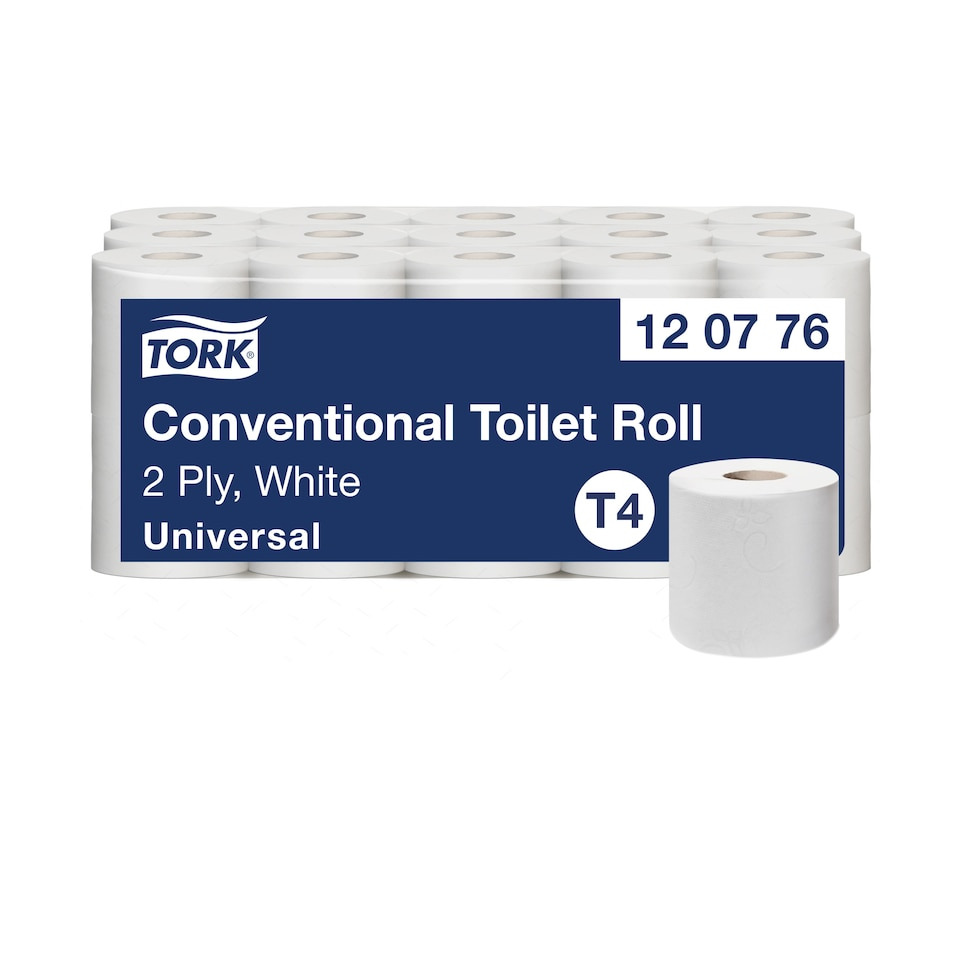 Toiletpapier, Weiß, 2-Lagen, Universal, Rolle