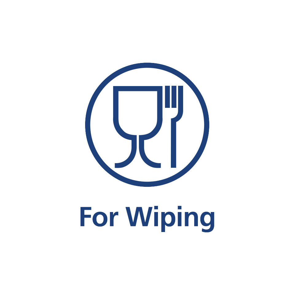 For Wiping, Geschirr, Besteck, Symbol, Aufkleber