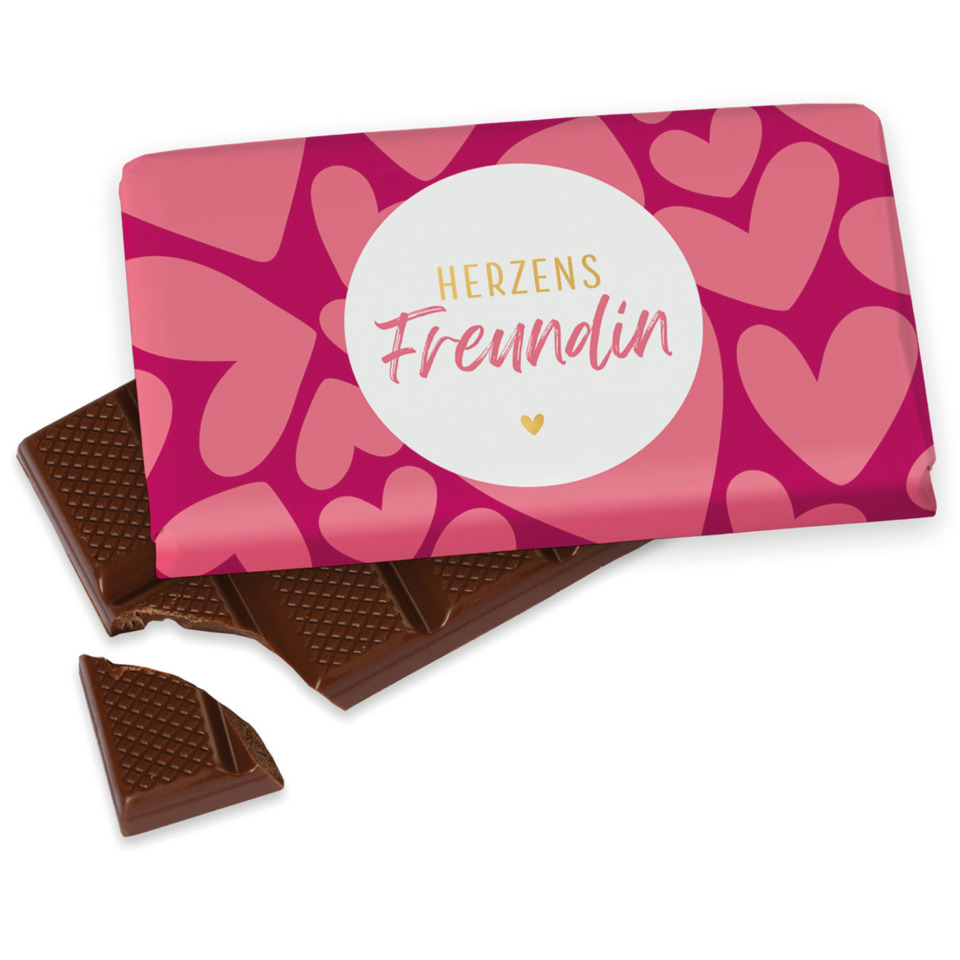 Schokolade, Tafel, Herzmuster, Riegel, Mit Liebe verpackt