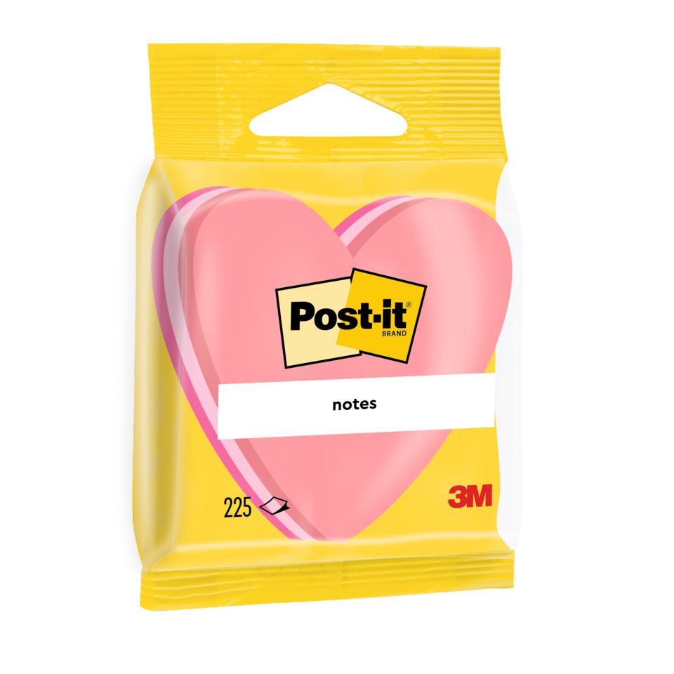 notes, papier, geschenk, pinkes herz, post-it