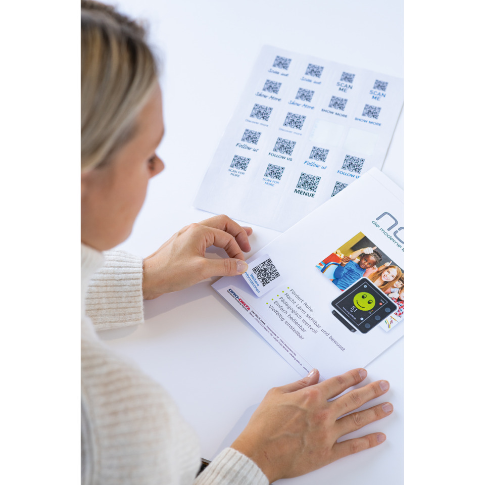 QR-Codes, Broschüre, Flyer, Druckmaterial, Kundenblatt