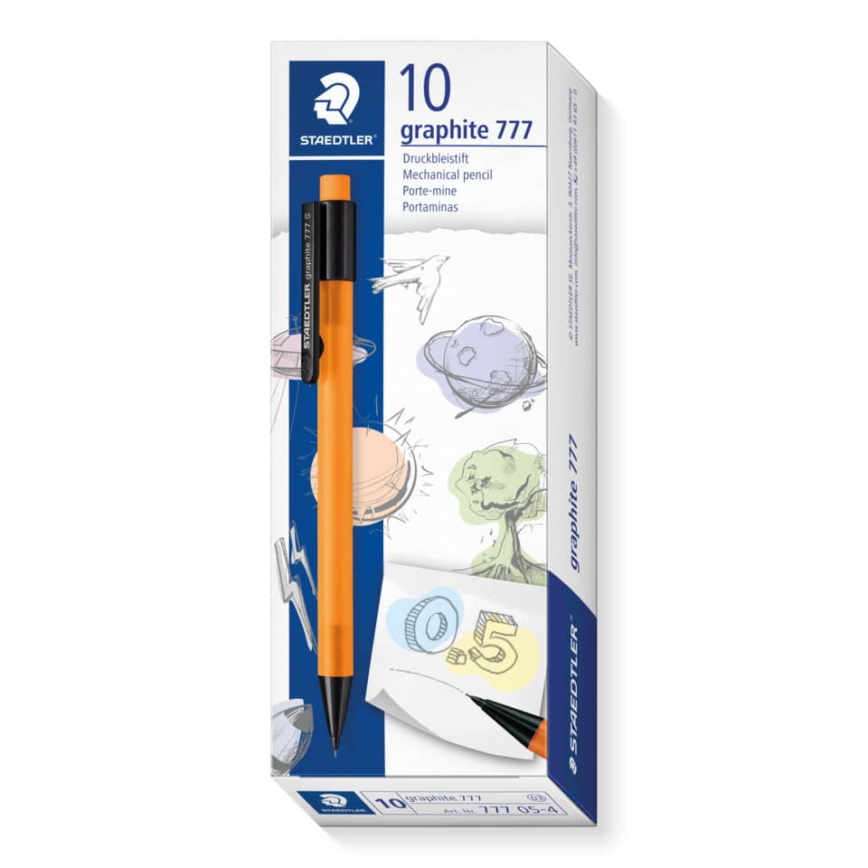 Graphite 777, Mechanical pencil, Lead pencil, Orange pencil, 10 sheets/graphite 777