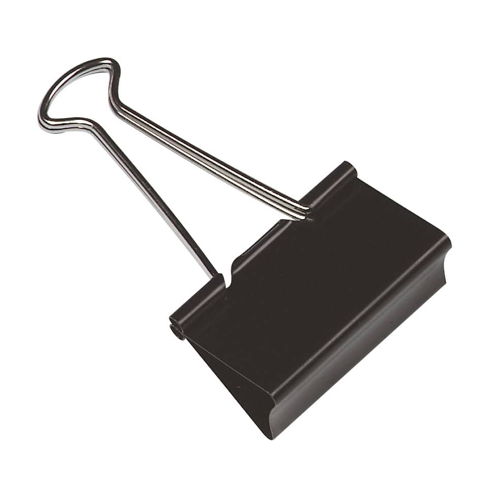 Binder Clip, Metallclip, Papierklemme, Bürozubehör, Schwarz