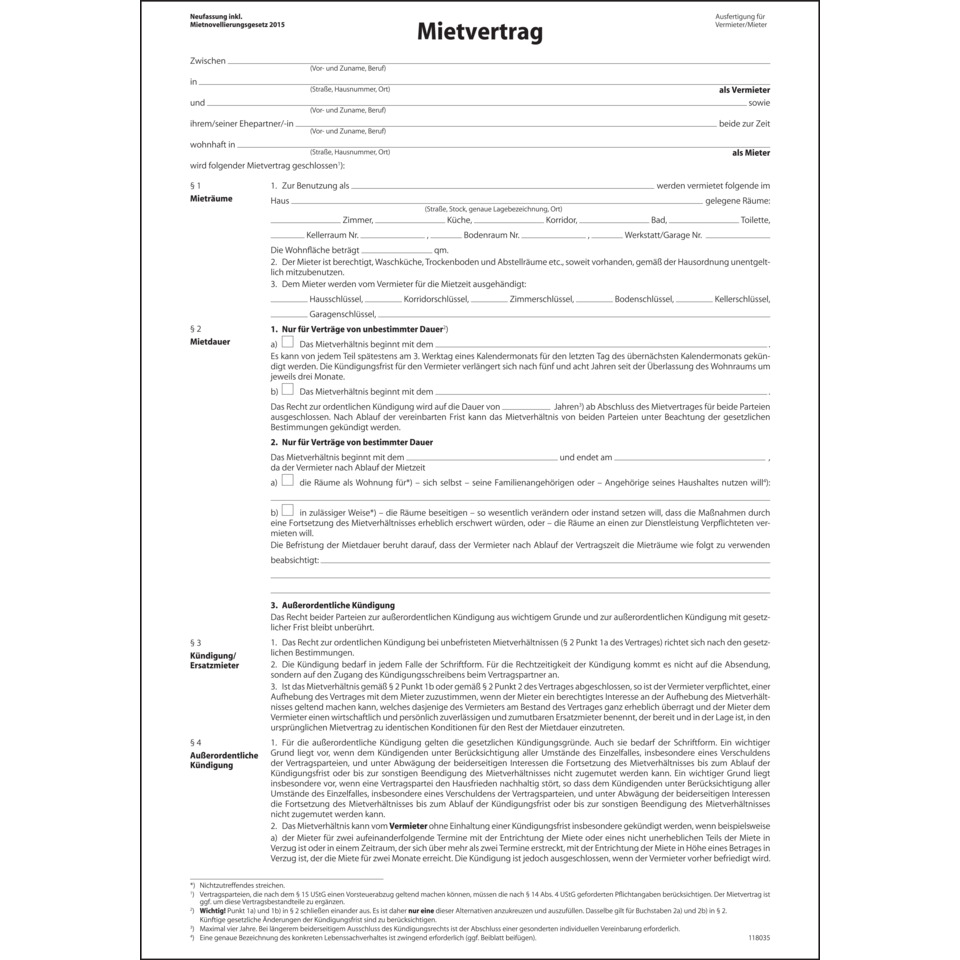 Mietvertrag, Dokument, Wohnung, Kaltmiete, Kündigung