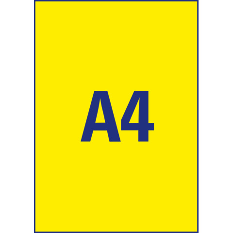 Farbige Etiketten, 210x297mm, 25 Stück, neongelb AVERY ZWECKFORM L6006-25