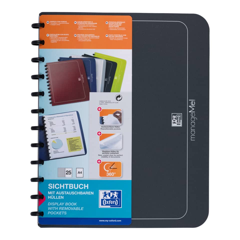 Notizbuch, Spiralbindung, Display Book, A4, wechselbare Hüllen