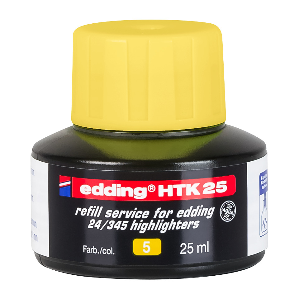 Edding 25, Tintenflasche, 25 ml, Highlighter, Farbfüllung