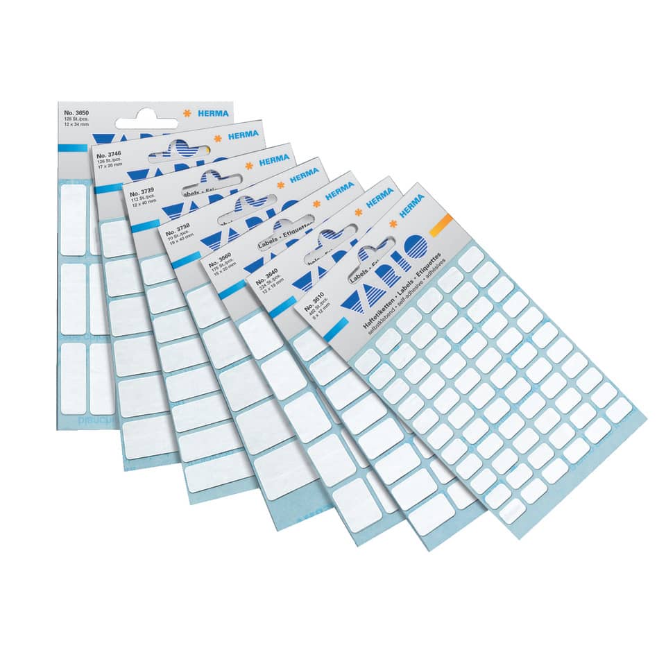 Etiketten, Beschriftung, Aufkleber, Schreibplatten, Herma