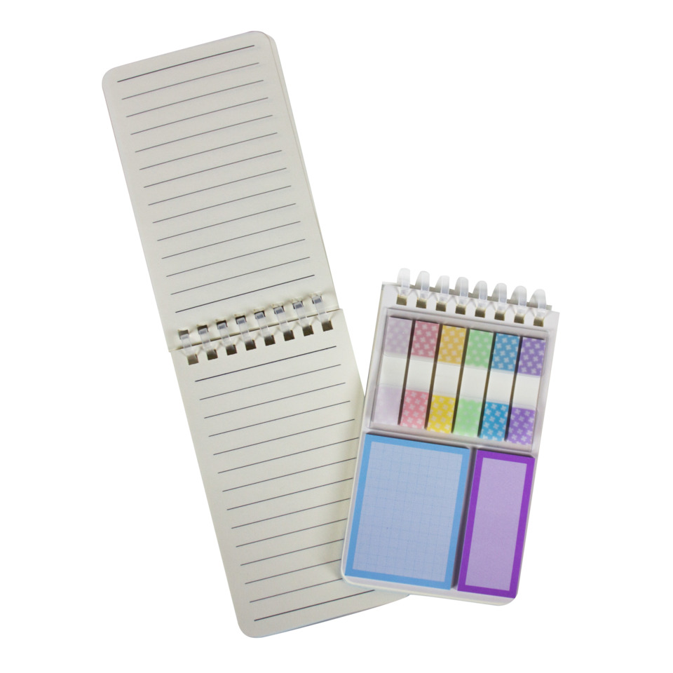 Notizblock, Reisetagebuch, Post-it, Klebezetteln, Reißverschluss-Notizbox