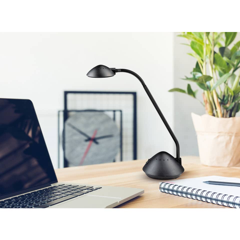 Tischlampe, LED-Lampe, Schreibtischlampe, verstellbar, schwarz