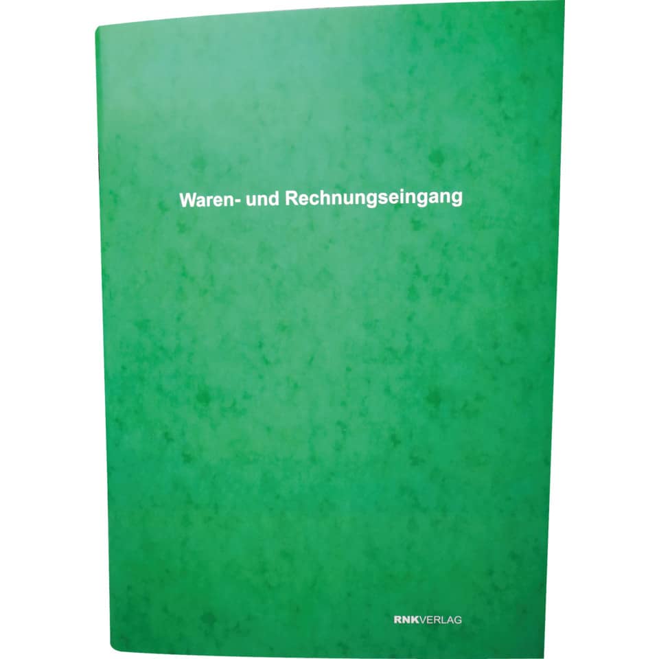 Ordner, A4, Grünes Cover, Waren- und Rechnungseingang, Verzeichnis