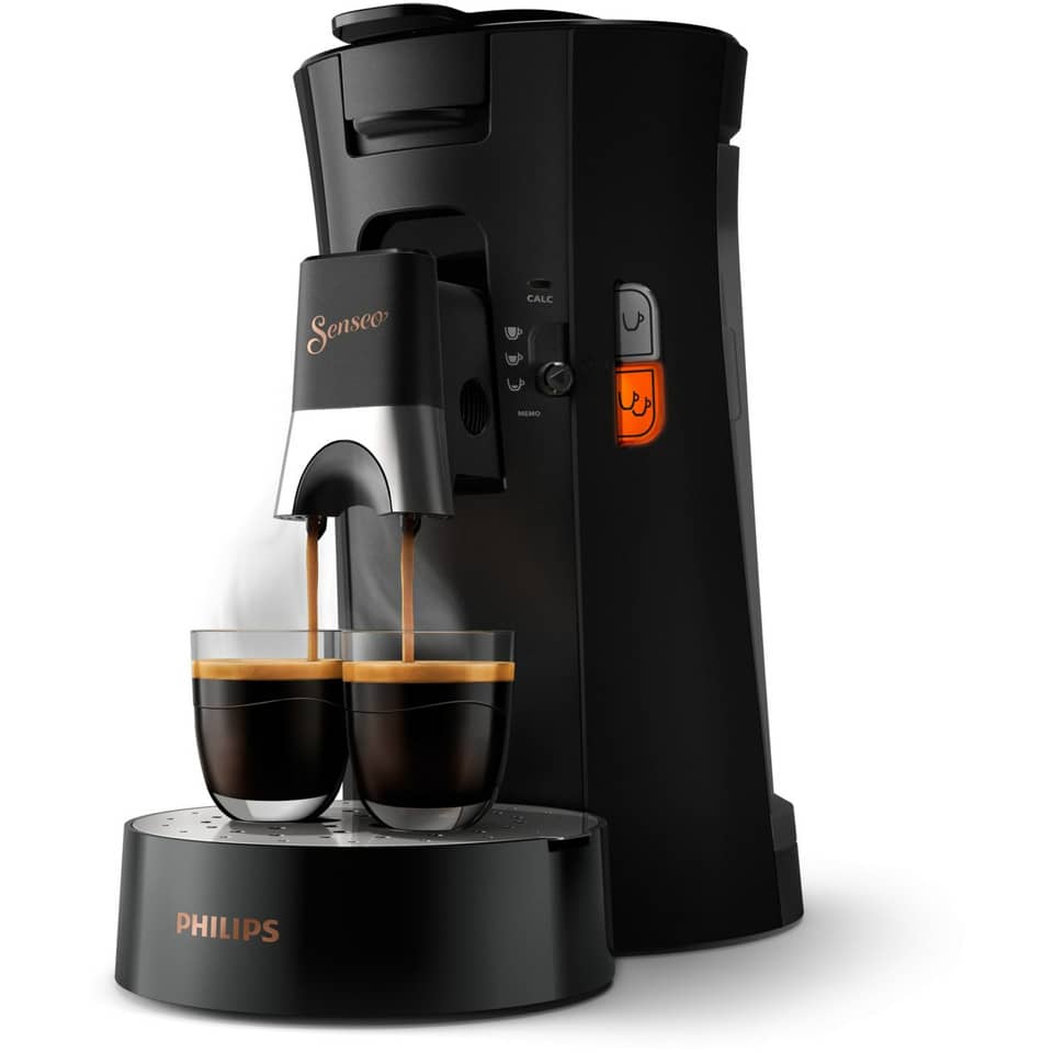 Kaffeeautomat, Espressomaschine, Schwarz, Kaffeefluss, Doppelspender