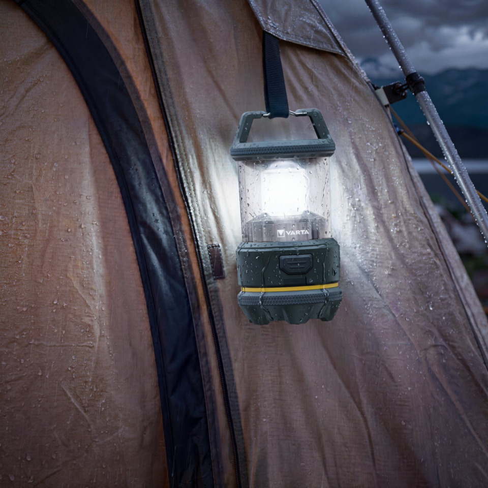 Taschenlampe, Laterne, Camping, Wasserfest, Gehäusegrün
