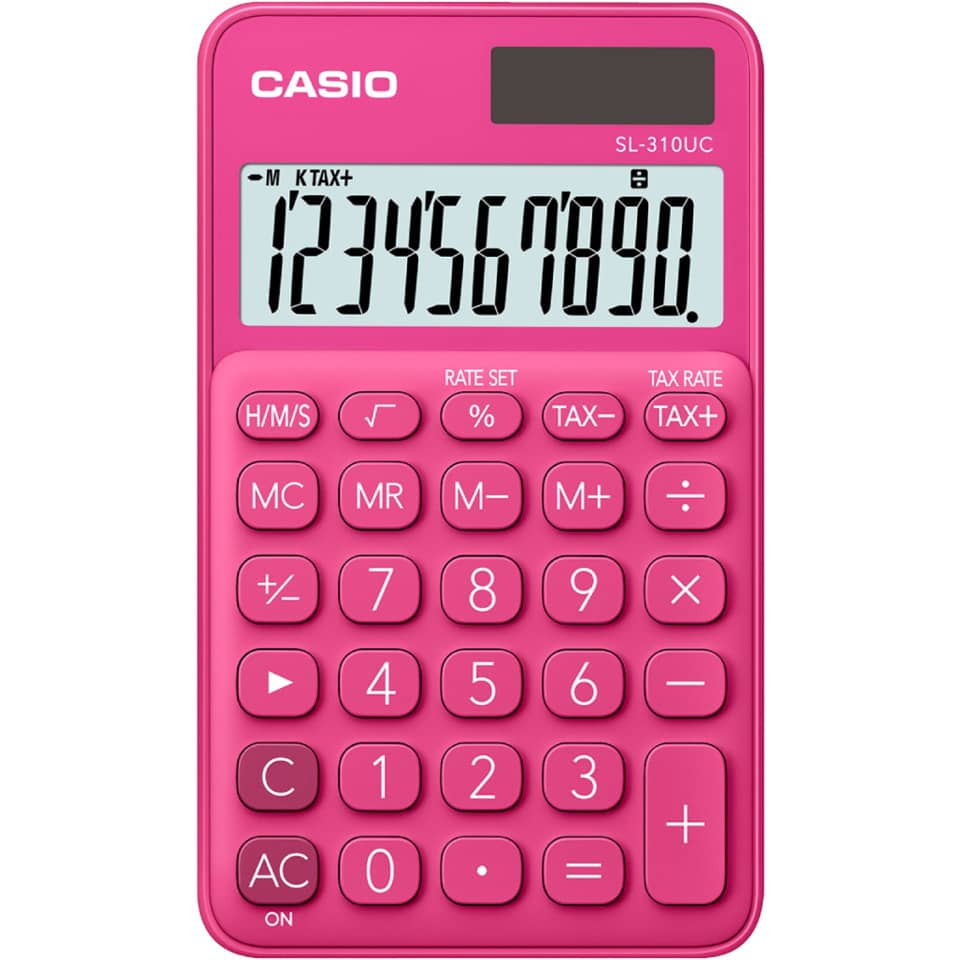 Taschenrechner, Schreibtischrechner, Pink, Klarer Bildschirm, Tastenlayout
