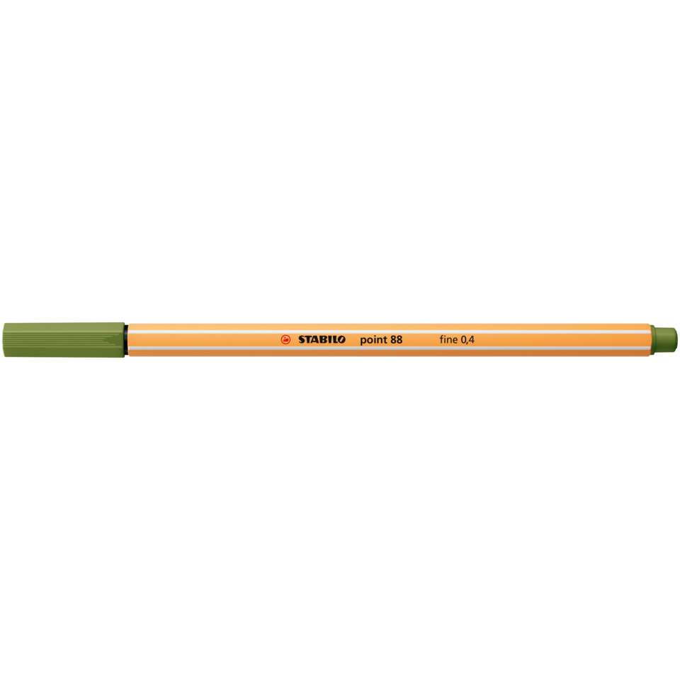 Marker, Grüne Kappe, Orangener Körper, feiner Punkt, 0,4 mm, marker, pen, orange body, green cap, point 88