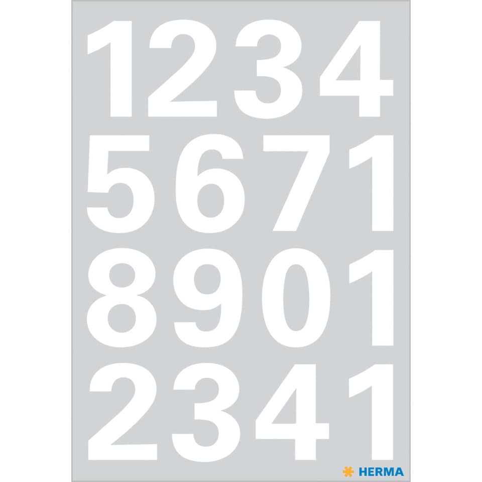 digits, nummernfeld, graues panel, Herma Logo, Kartenetikett