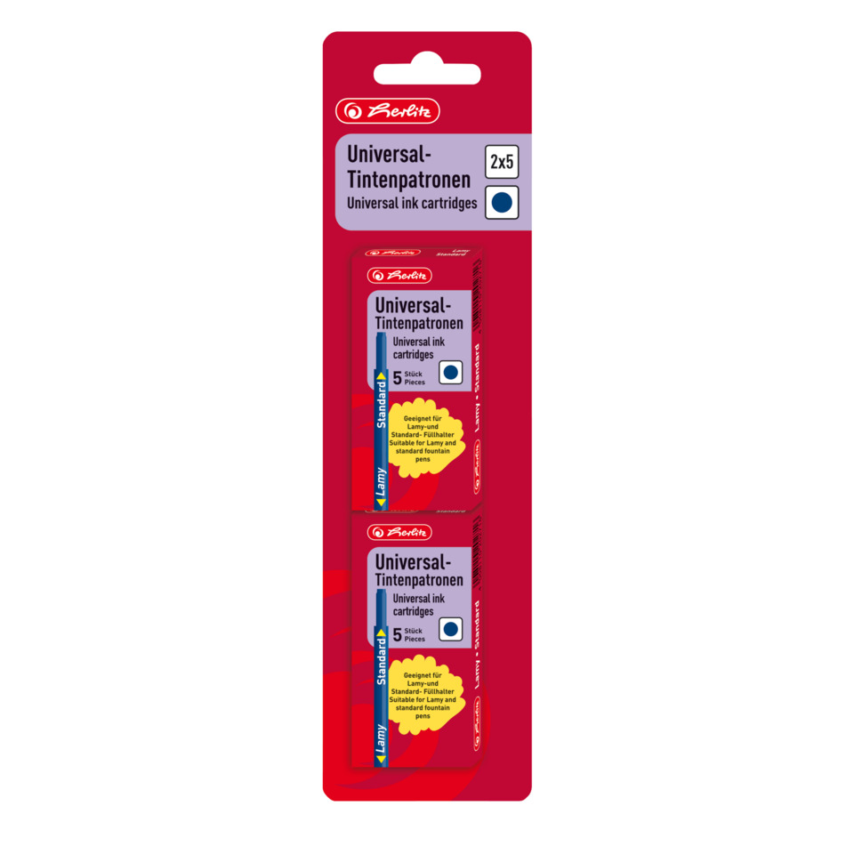 Universal, Tintenpatronen, Tintenpatronen, blauer Punkt, Verpackung