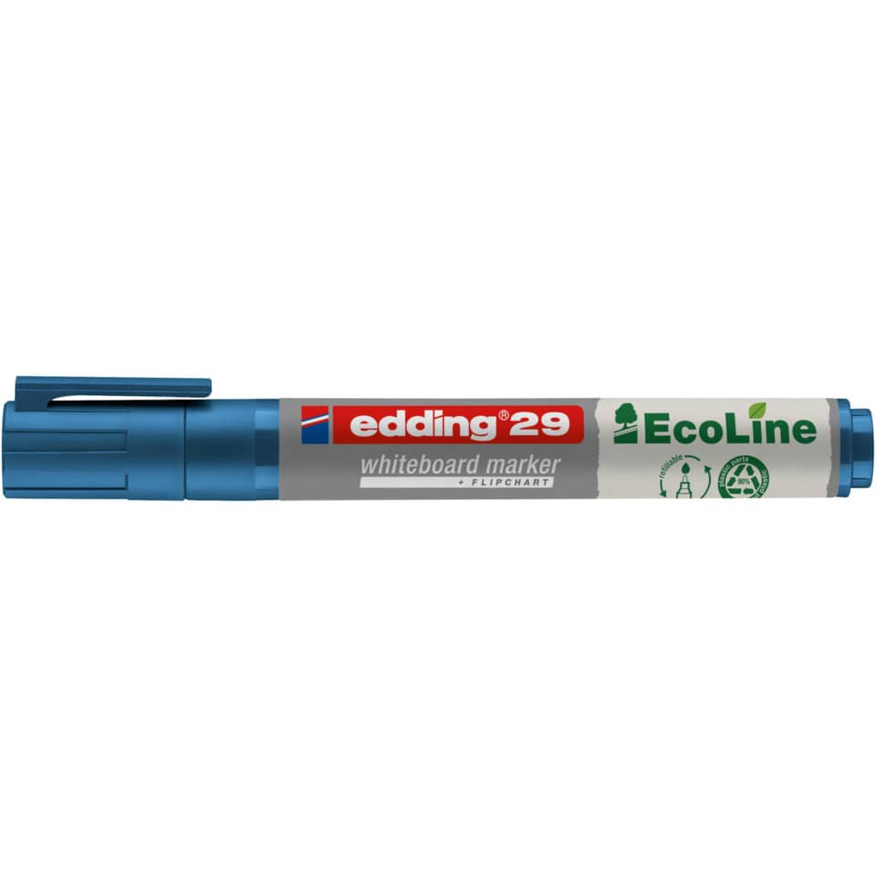 Whiteboardmarker EcoLine, 1,5-5mm, Keilspitze, blau EDDING 4-29003