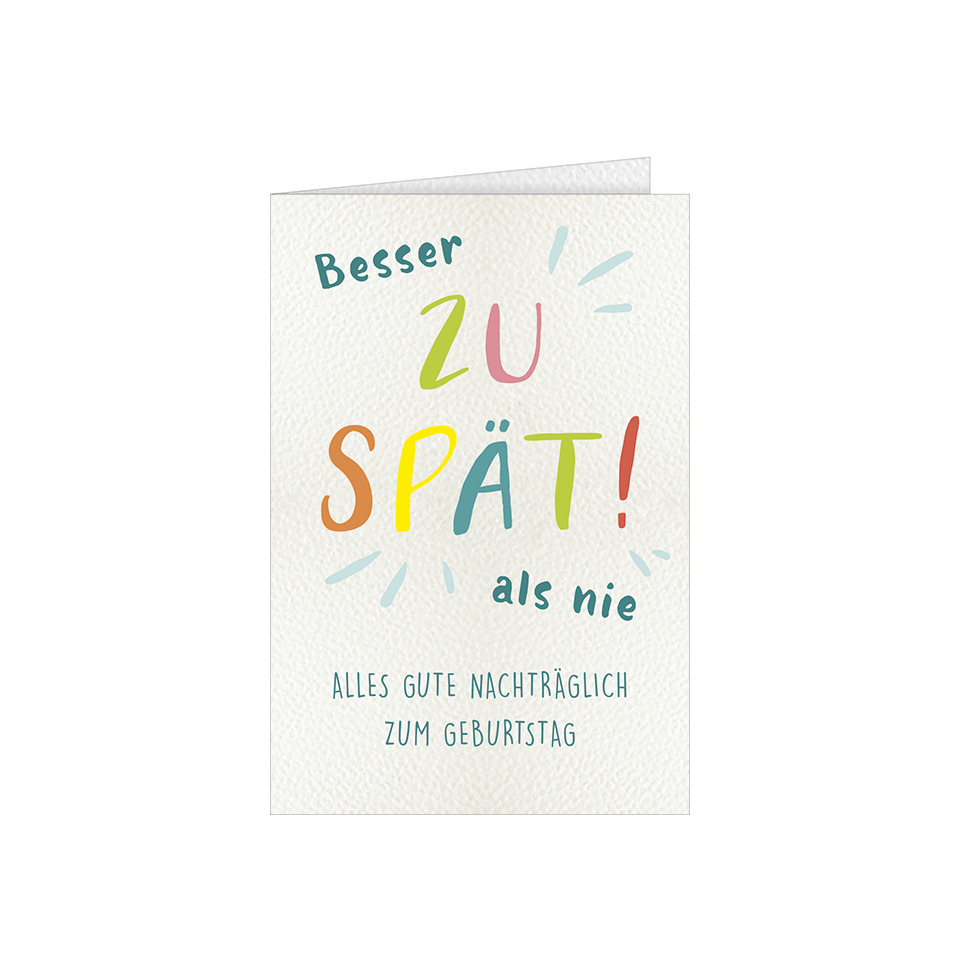 Grußkarte, Karte, Geburtstag, Multicolor, Textkarte