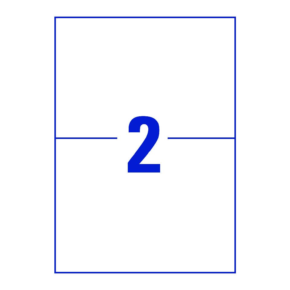 Papierkuvert, Briefumschlag, 2er-Pack, weiß, Randblau