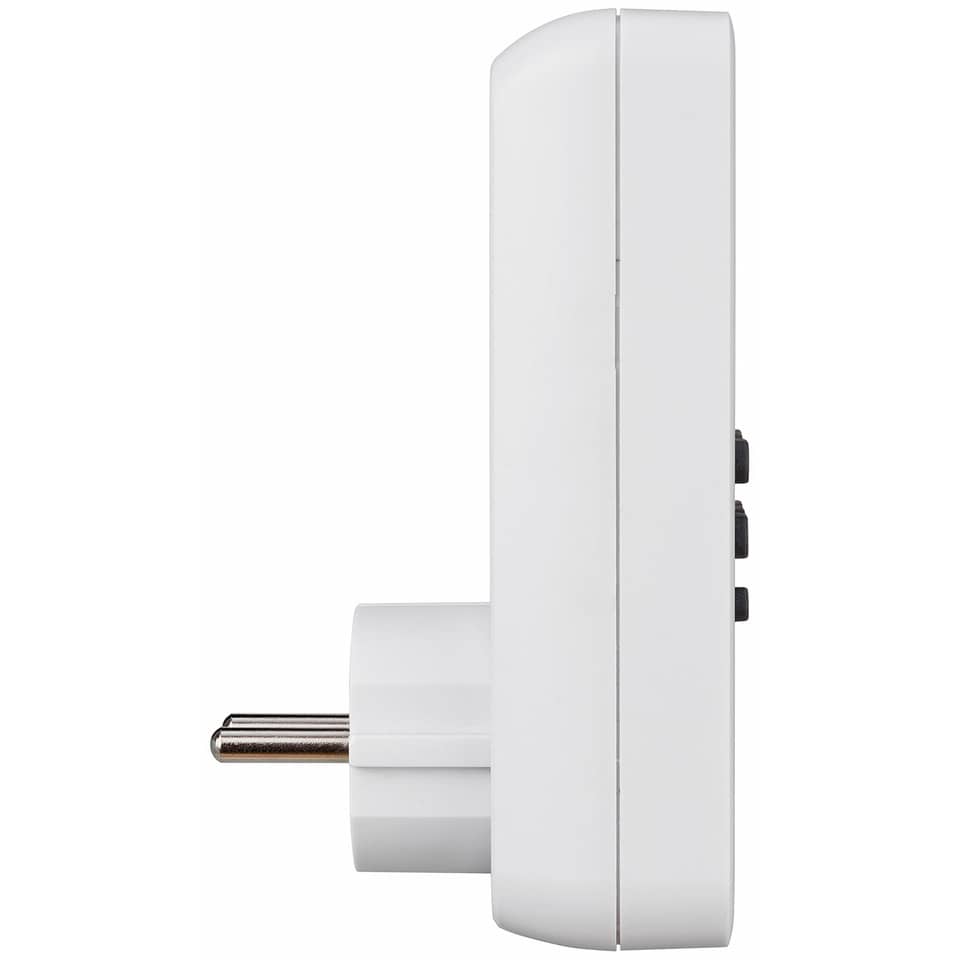 Steckdosenadapter, EU-Stecker, Schalter, White, Kunststoff