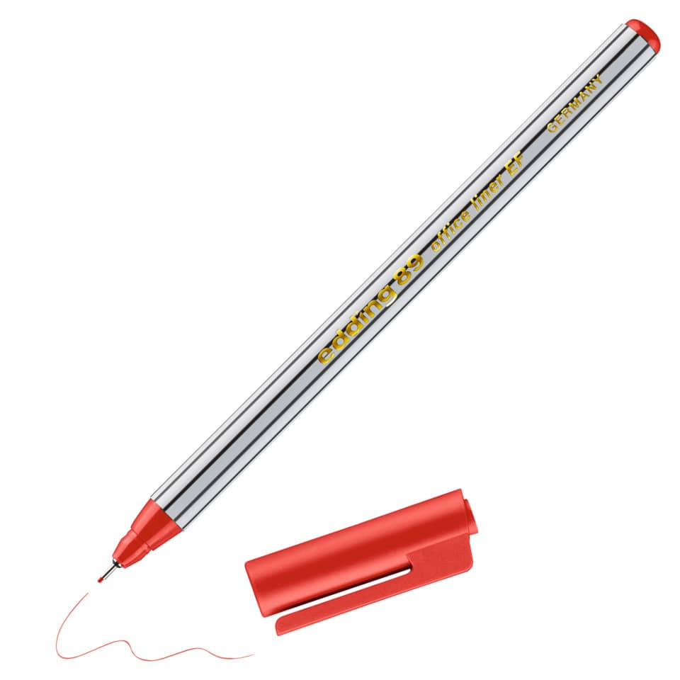 Kugelschreiber, Filzstift, Mini-Marker, Rot, Kappe abnehmbar