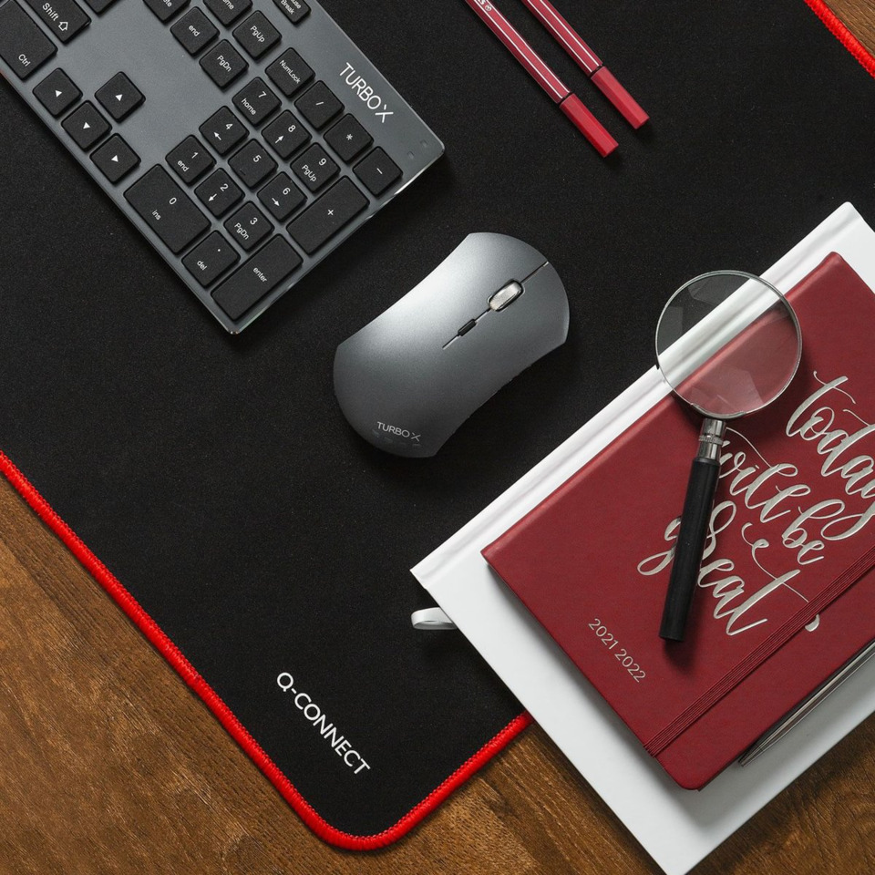 scale, mouse, keyboard, notebook, magnifier