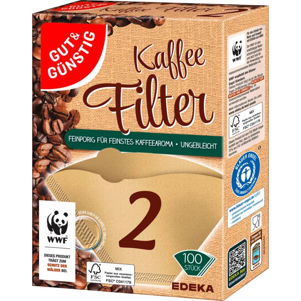 Kaffee Filter, Filter-Pads, 100 Stück, Papierfilter, Kaffee Aroma