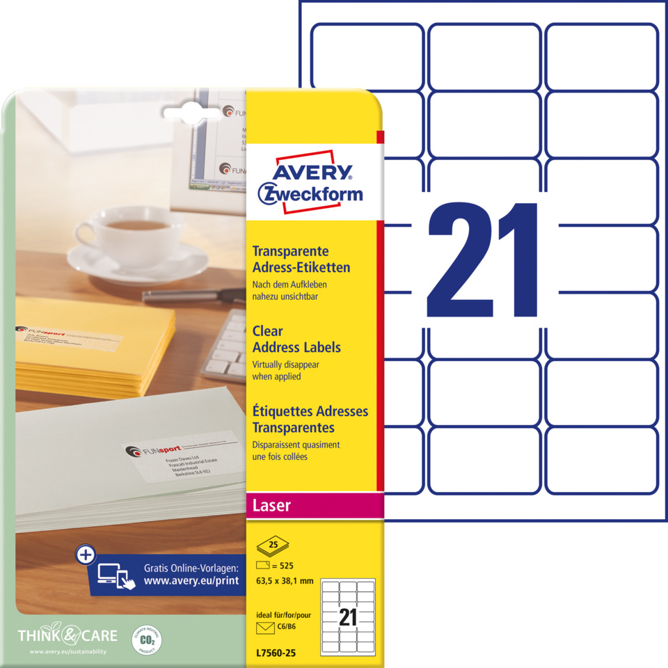 etiketten, adressaufkleber, laser, blatt, bürobedarf, Adressenetiketten, Laser, Klar, Etiketten, Briefpapier, Aufkleber-Set