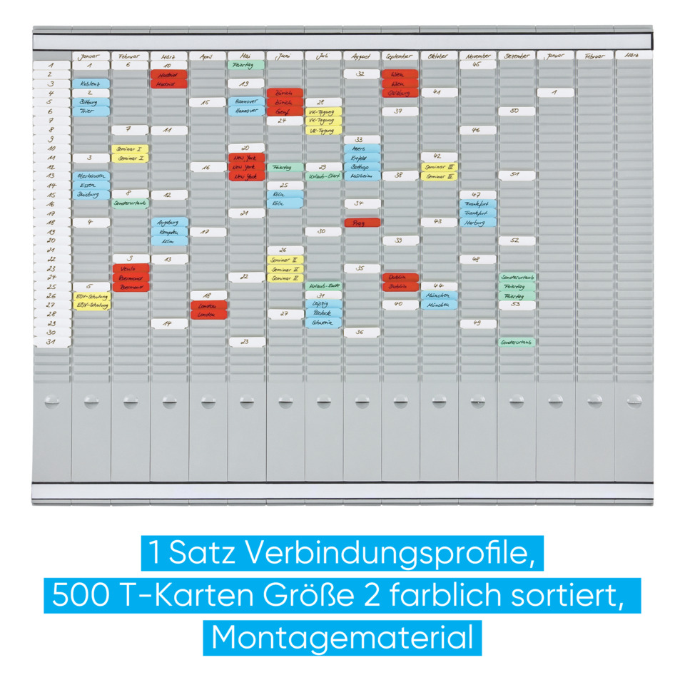 Kartenständer, Montagematerial, Verbindungprofile, T-Karten, Sortierte Karten, Kartenordner, Kartenstapel, Sortierkarten, Montagematerial, Profil-Set