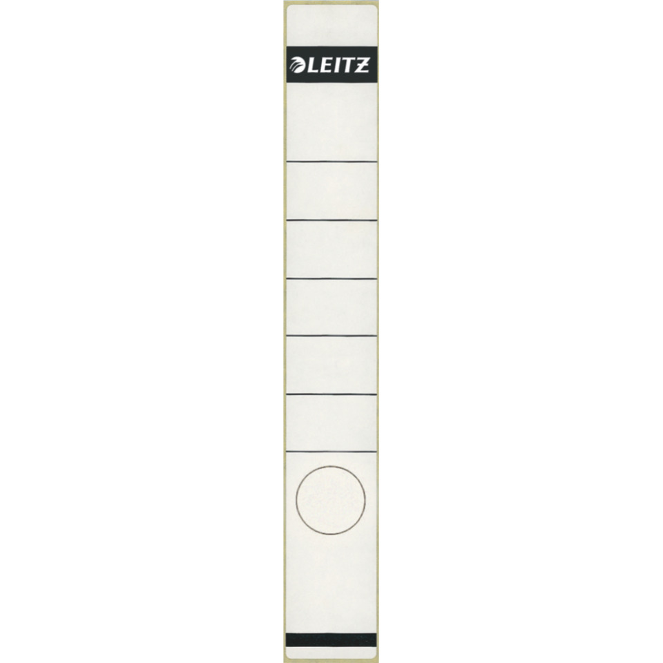 Ordnerrückenschild selbstklebend, 39 x 285 mm, schmal/lang, 10 Stück, weiß LEITZ 1648-00-01