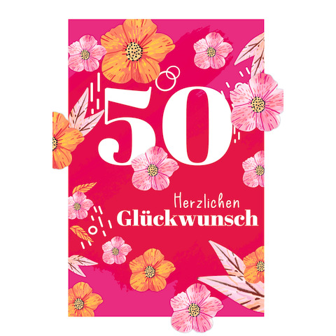 Geburtstagskarte Zahl 50 SKORPION 52-3292