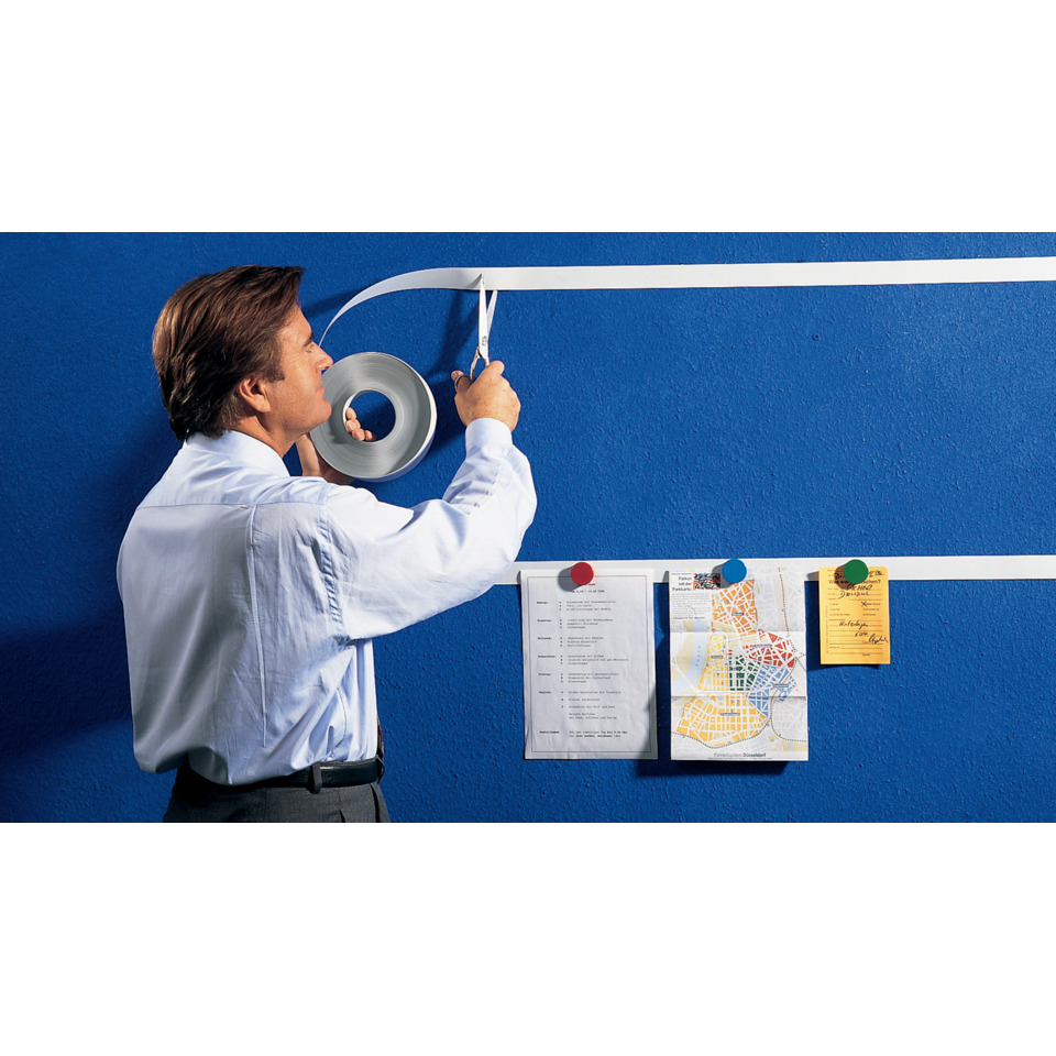 Tape, Measuring, Scissors, Blue wall, Notes