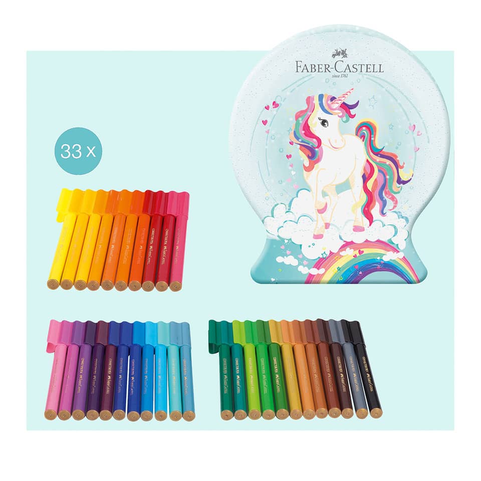farbstifte, pearlinhalte, unicorn, malset, malkasten