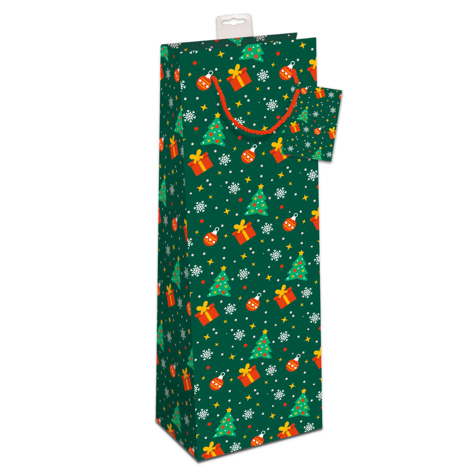 Geschenktüte, Weihnachten, Tannenbaum, Paket, Geschenkverpackung