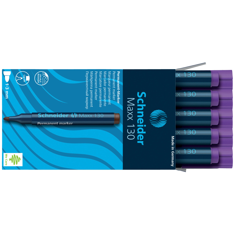 Permanentmarker, Markerenset, Blauer Marker, Filzhutmesser?, Schneider Maxx 130