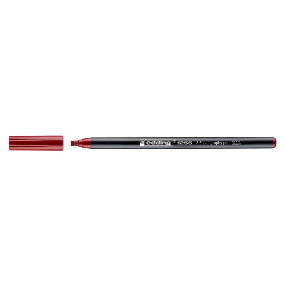 Marker, roter Tintenstift, Kalligraphie-Stift, feiner Spitze, schwarzer Körper
