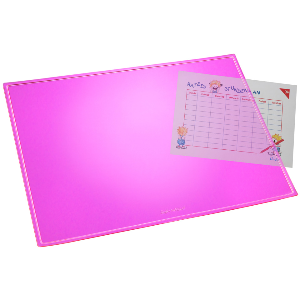 Schreibunterlage Durella Transluzent, 40x53 cm, transparent pink LÄUFER 32625