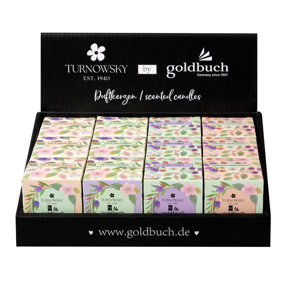 duftkerzen, geschenkset, blumiges design, minikerzen, verschiedene duftnoten