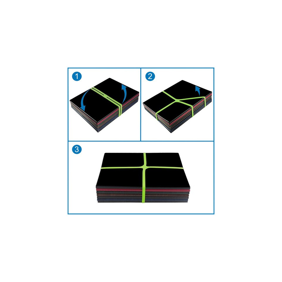 Schwarz, Notizbuch, Buchblock, Gummiband, Kartonstapel