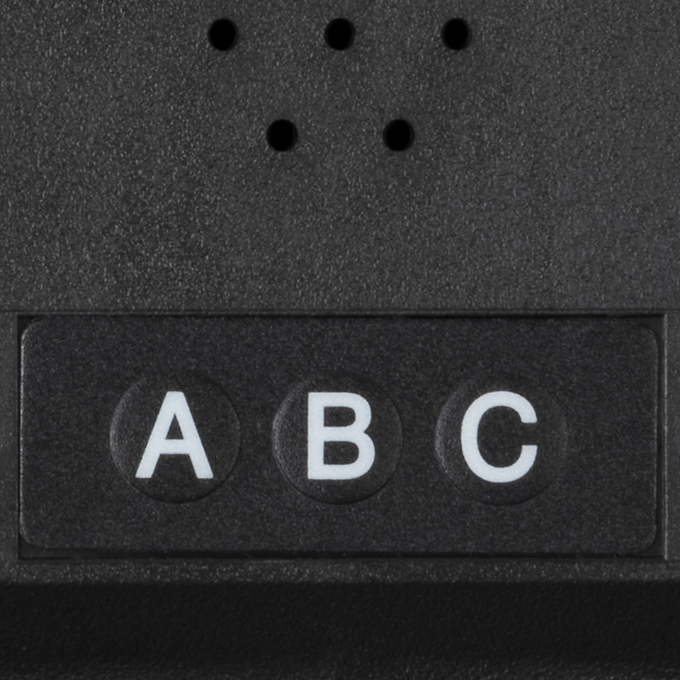 Schaltflächen, A B C, Tastatur, Kunststoff, Schwarz