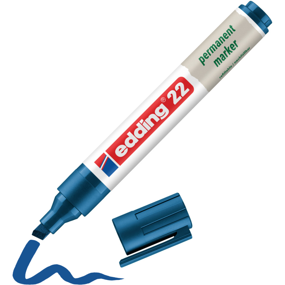 Whiteboardmarker, Blauer Marker, Permanentmarker, Marker mit Deckel, nachfüllbarer Marker