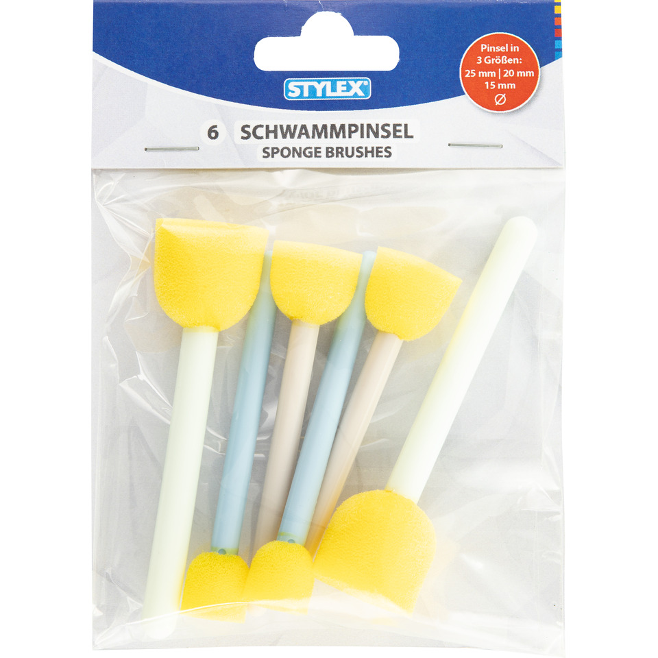 Sponge brushes, Schwammpinsel, Reinigungspinsel, Mikro-Set, Spongen-Set