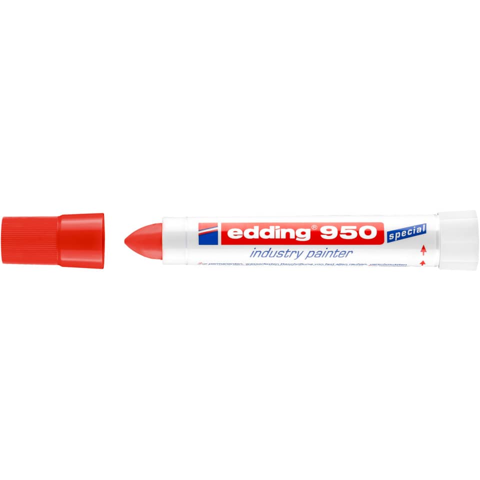 Kunststoffstift, Korrekturstift, Rot, Marker, Edding 950