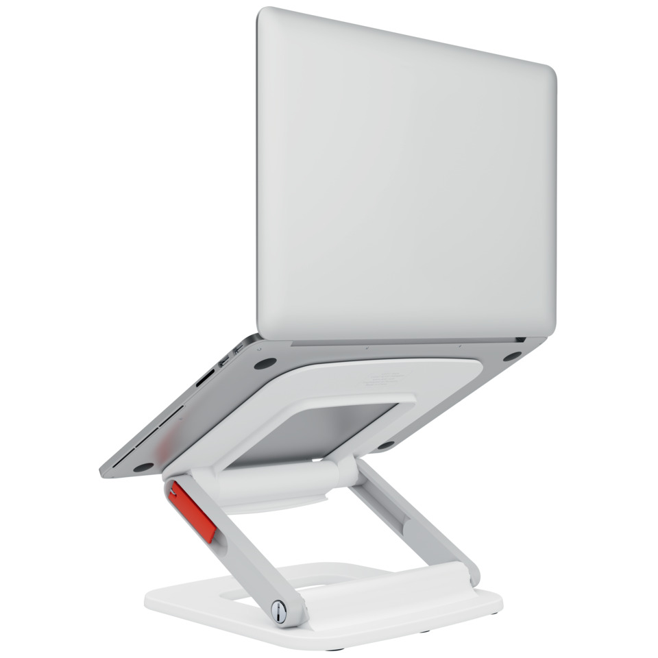Laptopständer, verstellbarer Ständer, Weiß, faltbar, Winkelverstellung