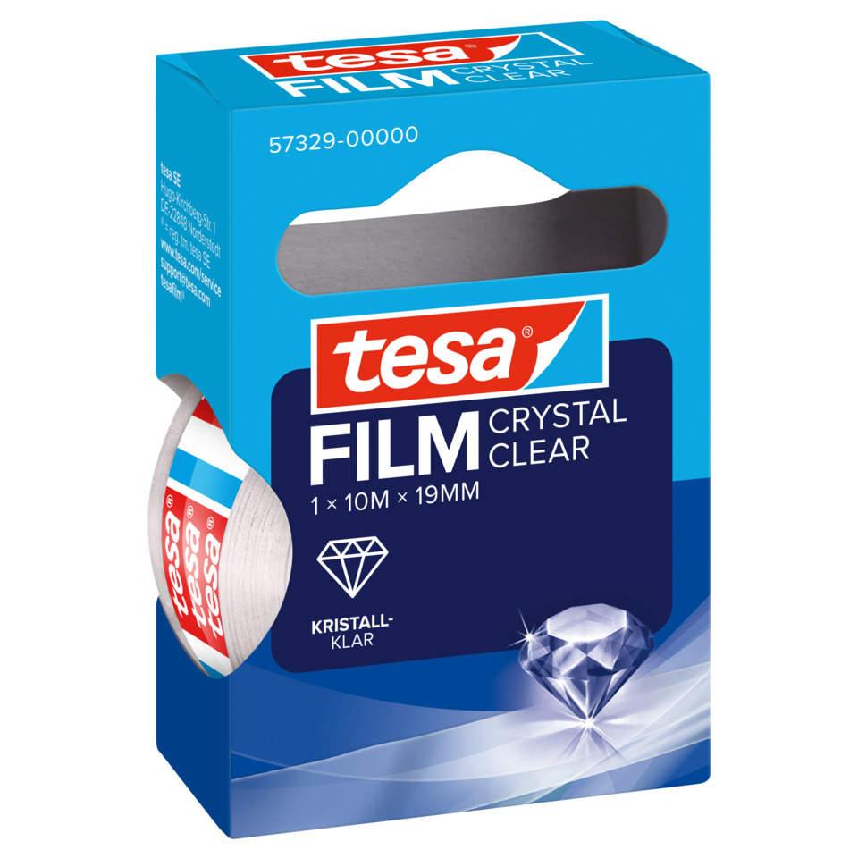 Klebeband, Filament, Crystal Clear, 1×10M, diamantförmiger Kristall