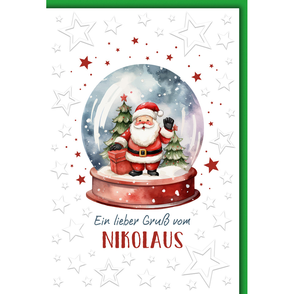 Weihnachtsmann, Schneekugel, Schneefall, Tannenbaum, Nikolaus