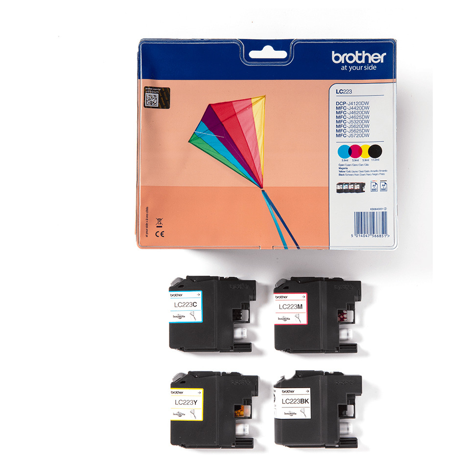 Tintenpatronen, LC223, Druckerpatronen, SchwarzFarbig, Kassette